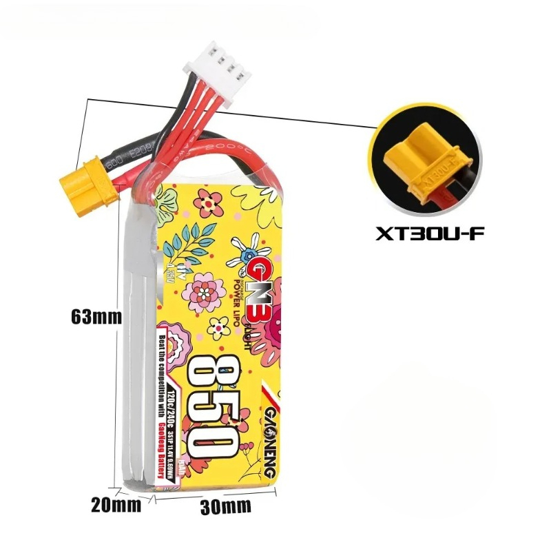 1pcs new GNB LiHV 3S 11.4V 850 - Drone Battery 3S 评论和价格