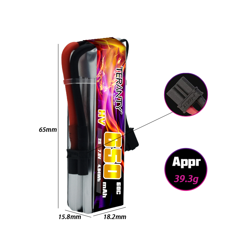 2/4/6/10PCS TERANTY 650mAh 2S  - Drone Battery Lipo 评论和价格