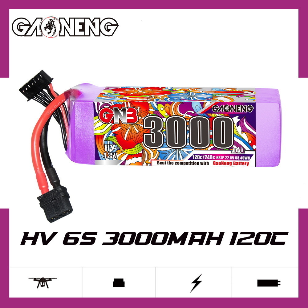 GNB Lipo Battery 6S 22.8V 3000 - Drone Battery Connector 评论和价格