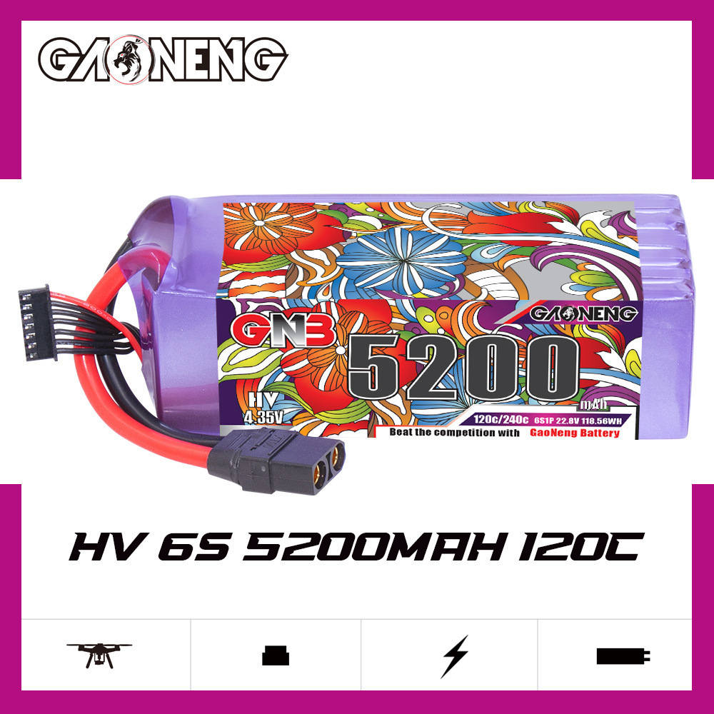 GNB Lipo Battery 6S 22.8V 3000 - Drone Battery Connector 评论和价格